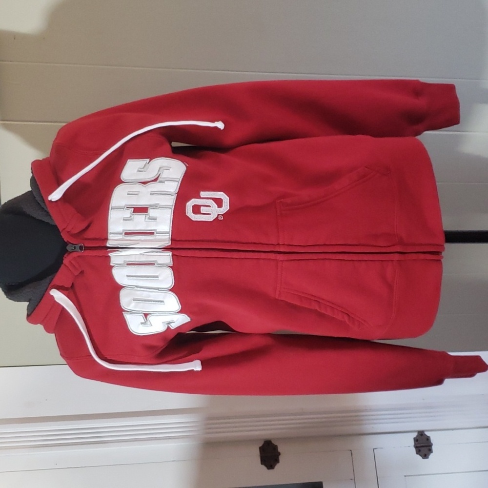 OU Sooners Red Full-Zip Hoodie Jacket